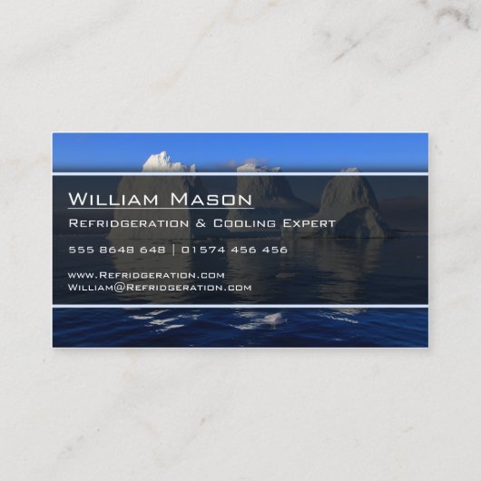 Koud, ijs, airconditioning - Visitekaartje (Achterkant)