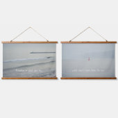 Koud kalm zee op een winterdag hangend wandkleed (Dubbel)