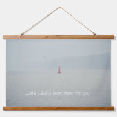 Koud kalm zee op een winterdag hangend wandkleed (Voorkant 2)