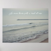 Koud kalm zee op een winterdag poster (Voorkant)