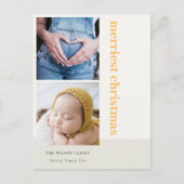 Koud minimumaantal 2 Foto Geel Kerst van Kerstmis Feestdagenkaart (Voorkant)