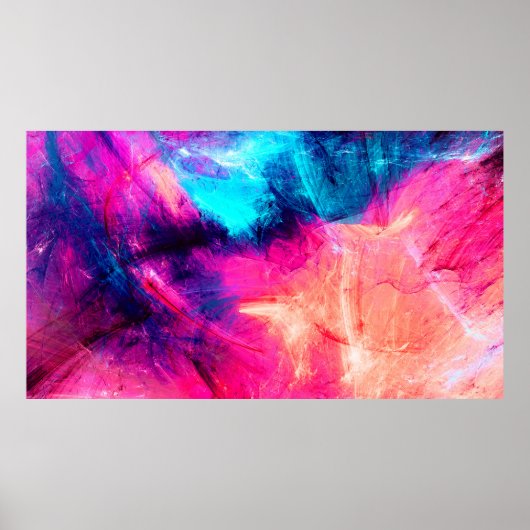 Koud, multicolor, prachtig futuristisch patroon. A Poster (Voorkant)