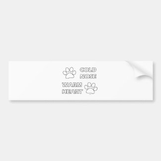 Koud Nose Warm Heart Bumpersticker