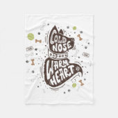 Koud Nose Warm Heart Fleece Deken (Voorkant)
