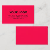Koud Rood | Eenvoudige onderneming Logo Visitekaartje (Voorkant / Achterkant)