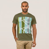 koud t-shirt van de fiets met verticale strepen (Voorkant volledig)