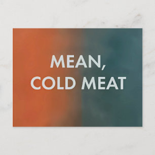 Koud vlees, alleen moorden in het gebouw briefkaart