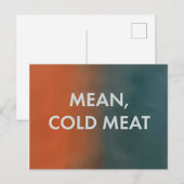 Koud vlees, alleen moorden in het gebouw briefkaart (Voorkant / Achterkant)