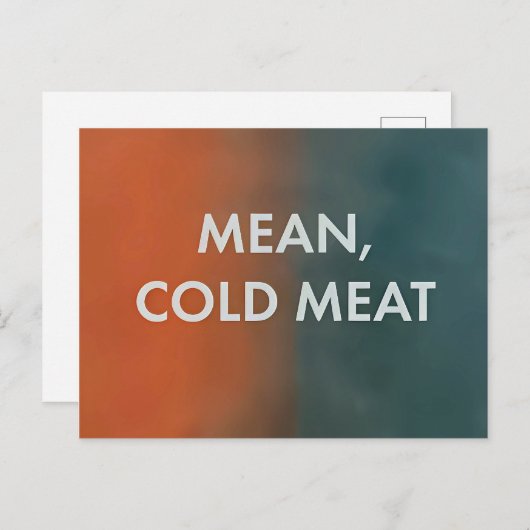 Koud vlees, alleen moorden in het gebouw briefkaart (Voorkant / Achterkant)