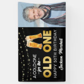 Koud voor de oude | Foto van Birthday Spandoek (Verticaal)