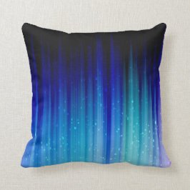 Koud vuur - Blauw Blauwgroen Paarse Streaks Patroo Kussen