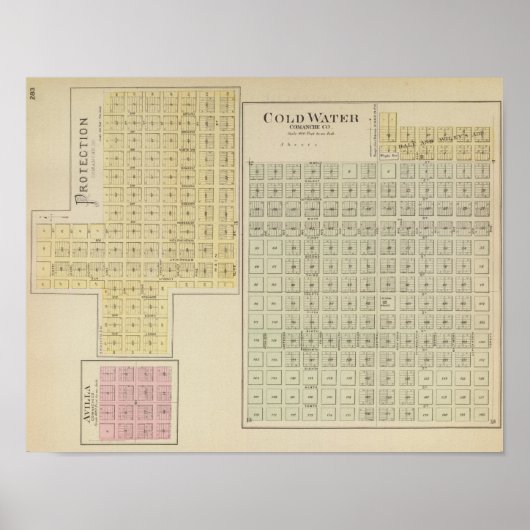 Koud water, bescherming, Avilla, Kansas Poster (Voorkant)