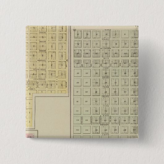 Koud water, bescherming, Avilla, Kansas Vierkante Button 5,1 Cm (Voorkant)