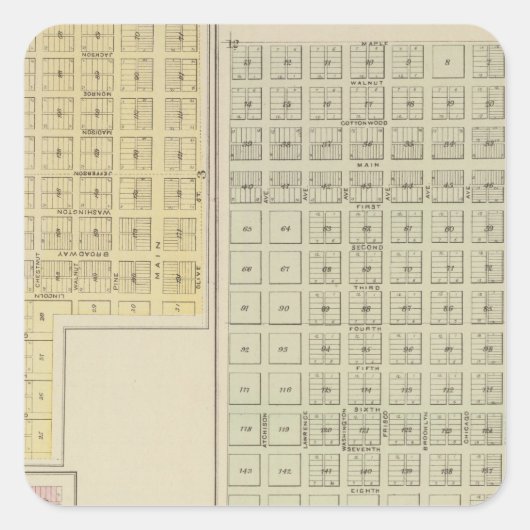 Koud water, bescherming, Avilla, Kansas Vierkante Sticker (Voorkant)