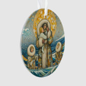 "Koud water, sterke gids" acryl Ornament (voorkant)