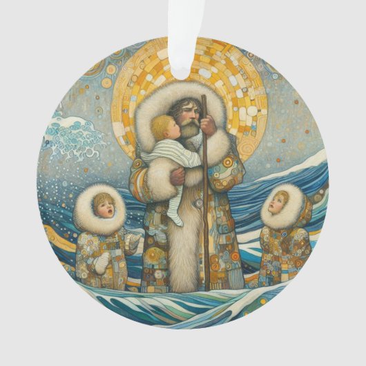 "Koud water, sterke gids" acryl Ornament (voorkant)