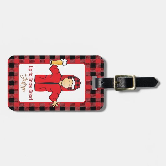 Koud weer Alaskan Funny Snow Gezegde voor hem Bagagelabel (Voorkant horizontaal)