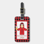 Koud weer Alaskan Funny Snow Gezegde voor hem Bagagelabel (Voorkant verticaal)