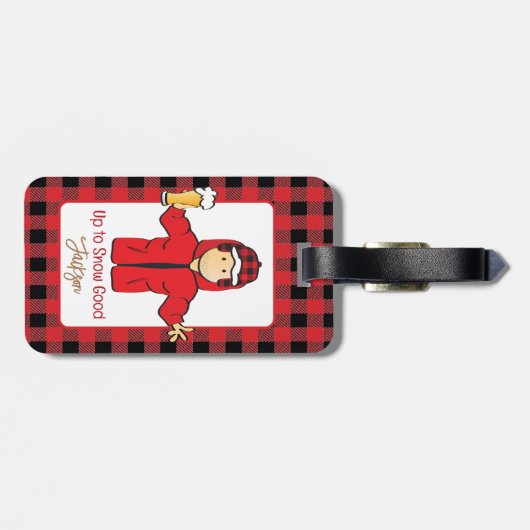 Koud weer Alaskan Funny Snow Gezegde voor hem Bagagelabel (Achterkant horizontaal)