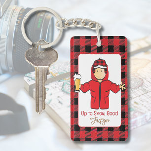 Koud weer Alaskan Funny Snow Gezegde voor hem Sleutelhanger