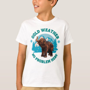Koud weer, geen probleem hier! Wolharige Mammoet B T-shirt