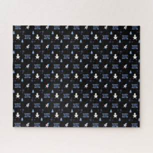 Koud weer Running Christmas Sneeuwman Legpuzzel