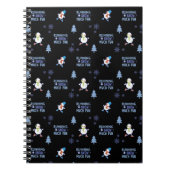 Koud weer Running Christmas Sneeuwman Notitieboek (Voorkant)