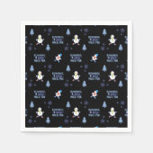 Koud weer Running Christmas Sneeuwman Servet (Voorkant)