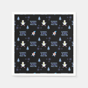 Koud weer Running Christmas Sneeuwman Servet