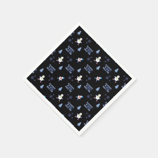 Koud weer Running Christmas Sneeuwman Servet (Hoek)