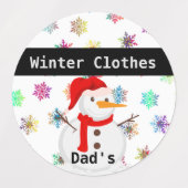 Koud weer / seizoensgebonden opberglabels labels (Design 1)