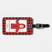 Koud weer Vakantie Grappig Sneeuw Gezegde Cartoon Bagagelabel (Voorkant horizontaal)