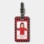 Koud weer Vakantie Grappig Sneeuw Gezegde Cartoon Bagagelabel (Voorkant verticaal)