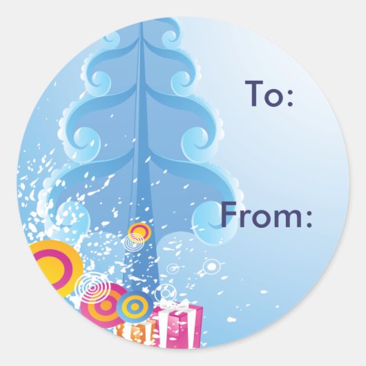 Koud Winter Cadeau Label (Voorkant)