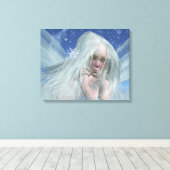 Koud Winter Fairy Portret Canvas Afdruk (Insitu (Houten vloer))