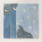 Koud zee en meeuwen legpuzzel (Horizontaal)