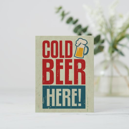 Koudbier Briefkaart (Staand voorkant)