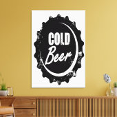 Koudbier Canvas Afdruk (Insitu (Woonkamer))