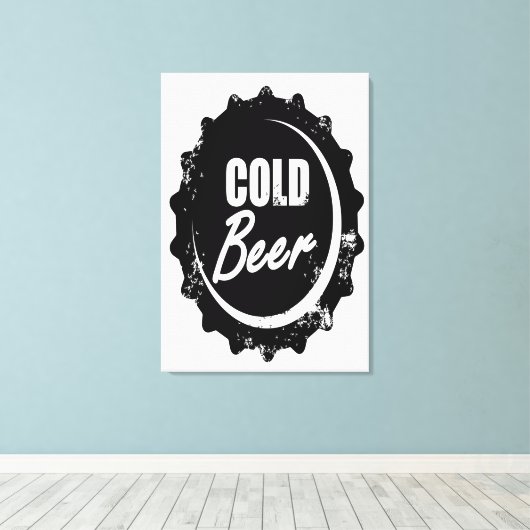 Koudbier Canvas Afdruk (Insitu (Houten vloer))
