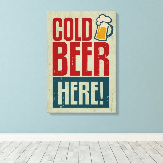 Koudbier Canvas Afdruk (Insitu (Houten vloer))