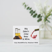 Koudbier en wijnlikeur Visitekaartje bewaren (Staand voorkant)