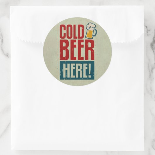 Koudbier Ronde Sticker (Tas)