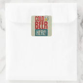 Koudbier Vierkante Sticker (Tas)