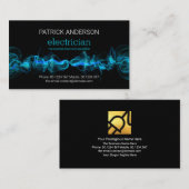 Koudblauw blikseminbrenger Elektrische Contractor Visitekaartje (Voorkant / Achterkant)