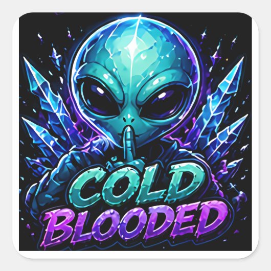 Koudbloedige Alien Emote Sticker (Voorkant)
