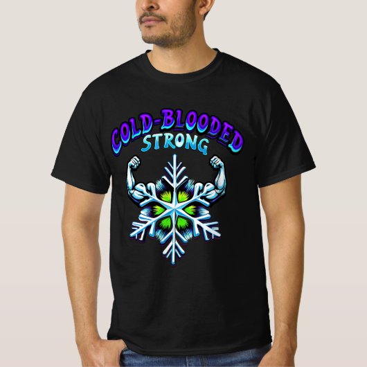 Koudbloedige sterke sneeuwkracht psychedelisch t-shirt (Voorkant)