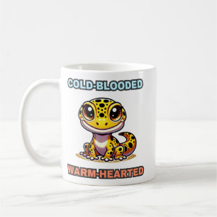 Koudbloedige warmhartige grappige luipaardgekko koffiemok