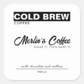 KoudBreukkoffie Etiket Sticker fles (Voorkant)