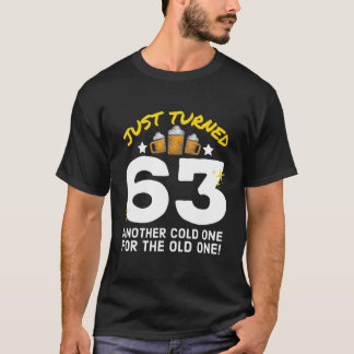 Koude 1 van 63 voor de oude 63e geboorte t-shirt