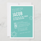 KOUDE BAR MITZVAH eenvoudige, moderne hoek, wit Kaart (Voorkant)